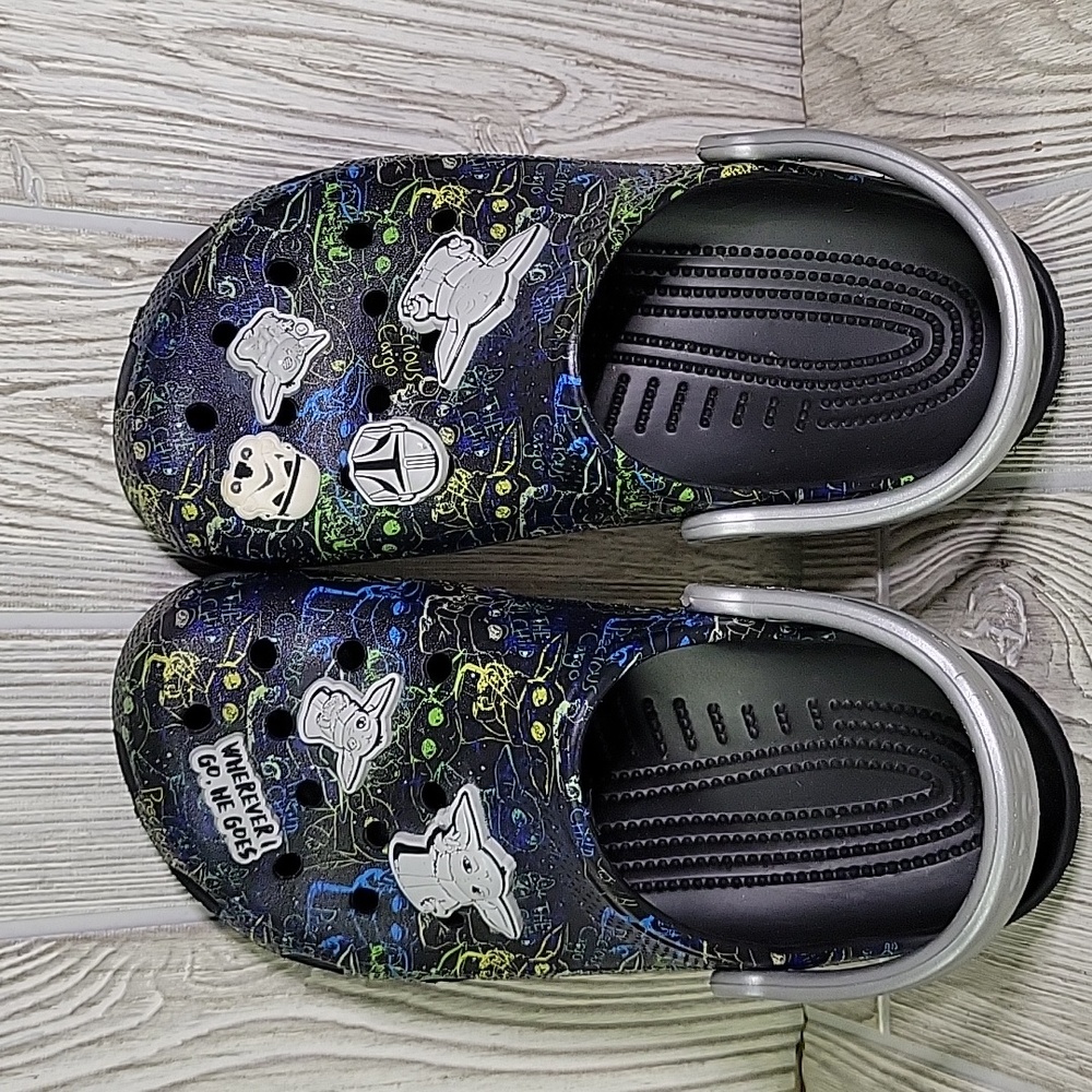 CROCS Kids Shoes in Black with Colorful Accents - Picture 6 of 10